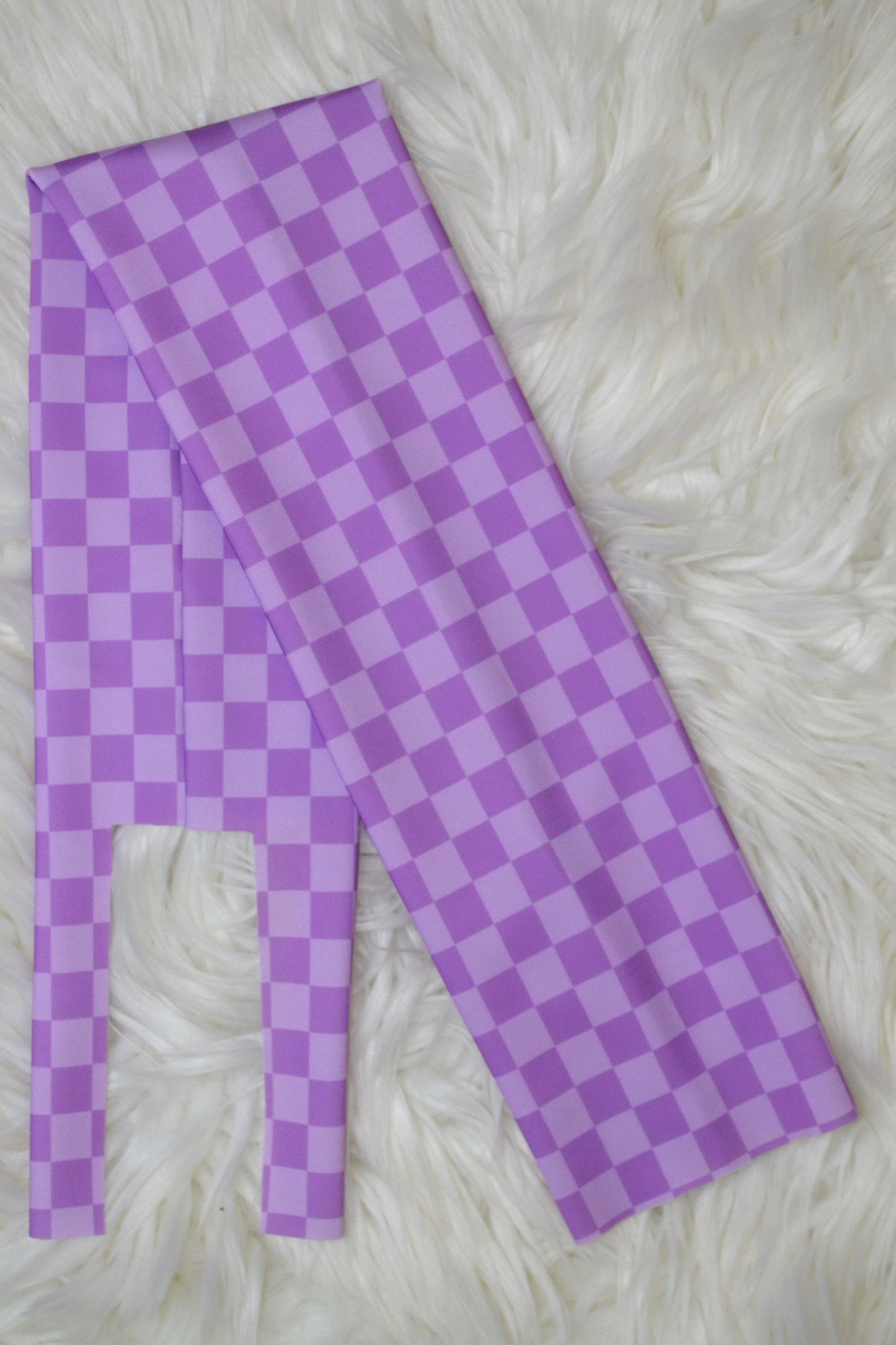 Purple Checkered Tail Bag