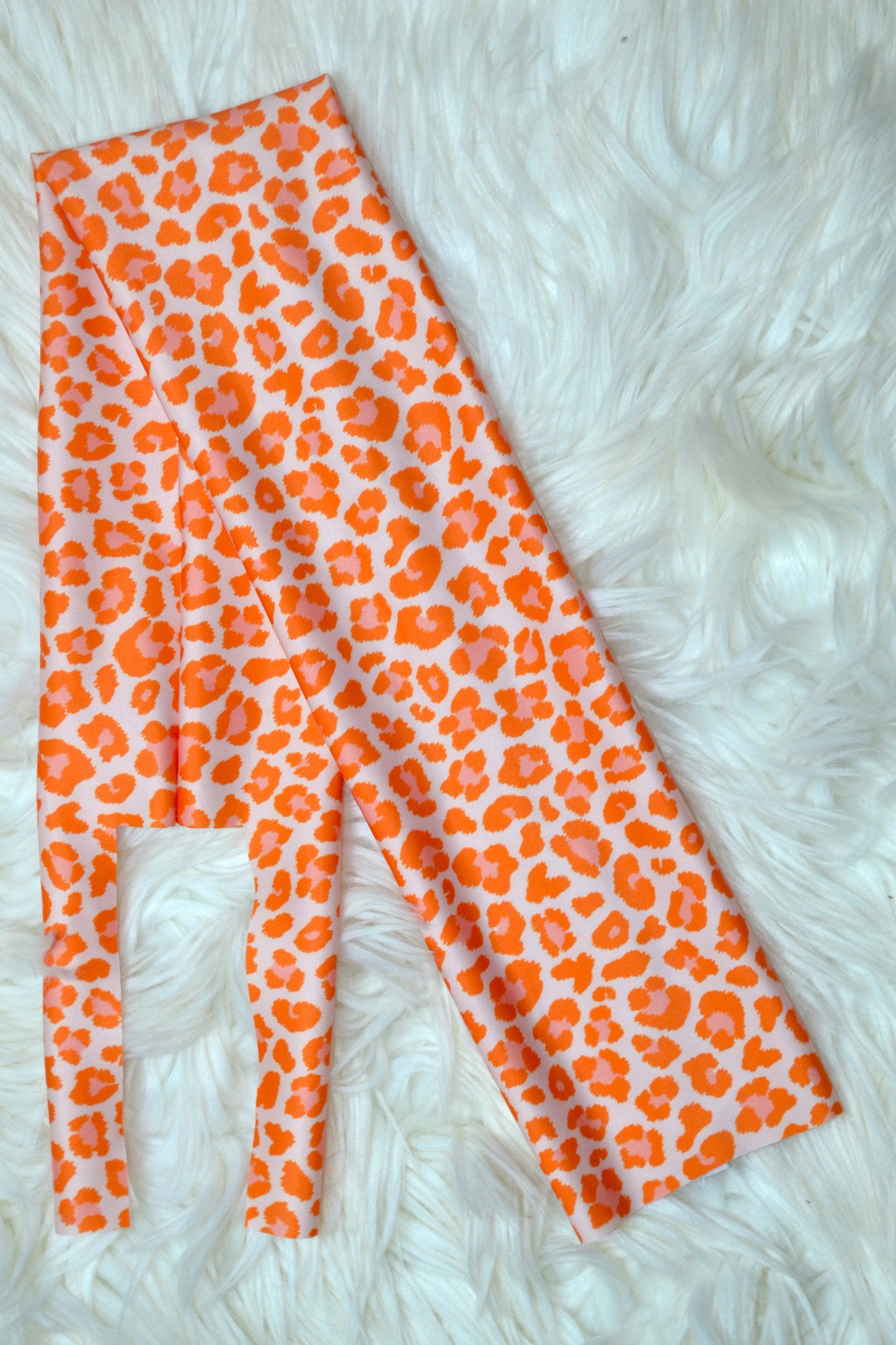 Orange Cheetah Tail Bag