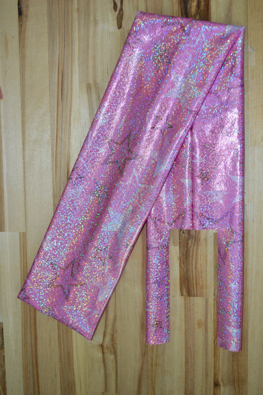 Pink Stars Tail Bag Holographic