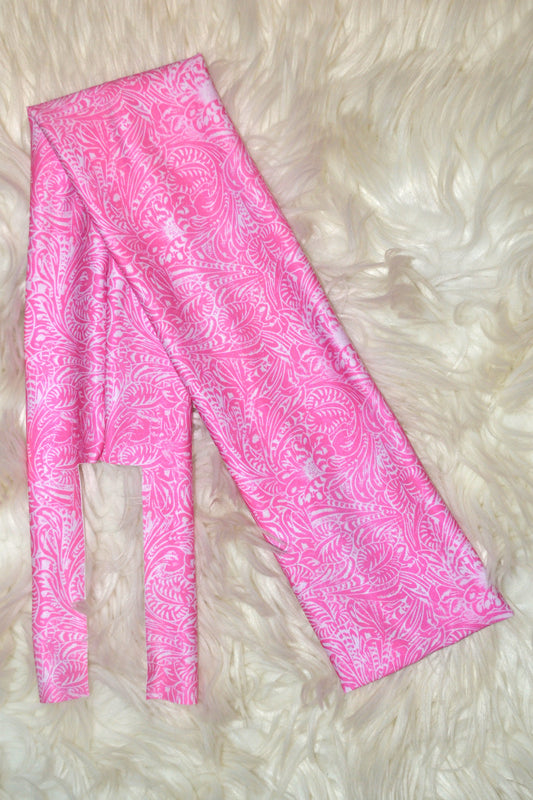 Pink Faux Leather Tool Tail Bag