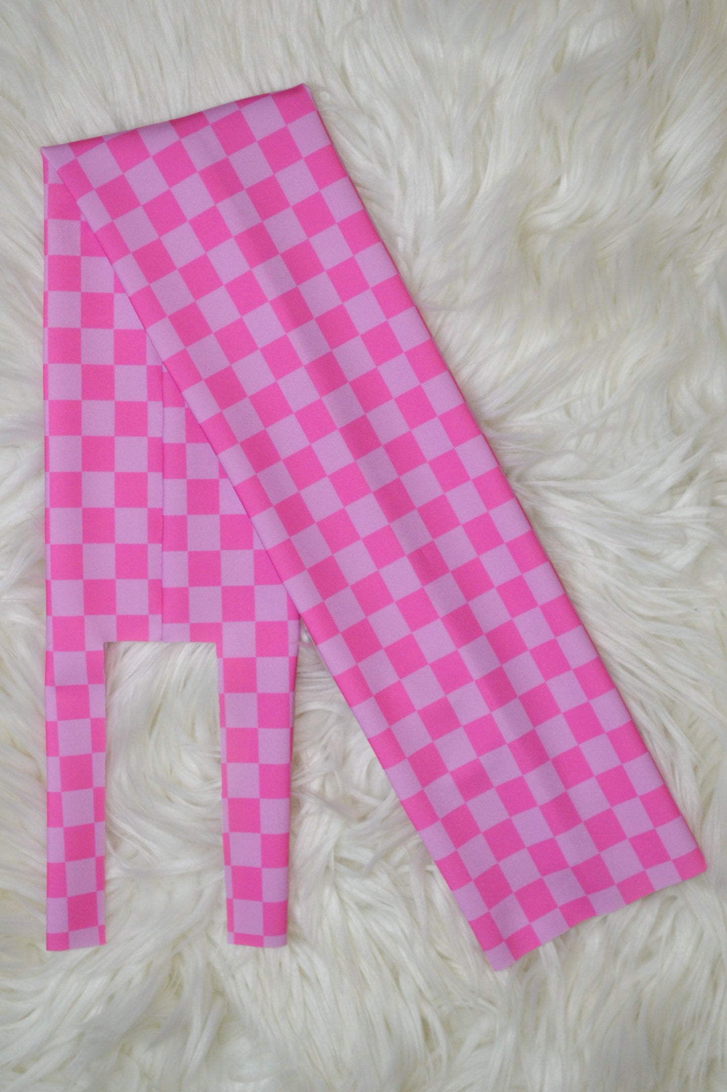 Hot Pink Checker Tail Bag