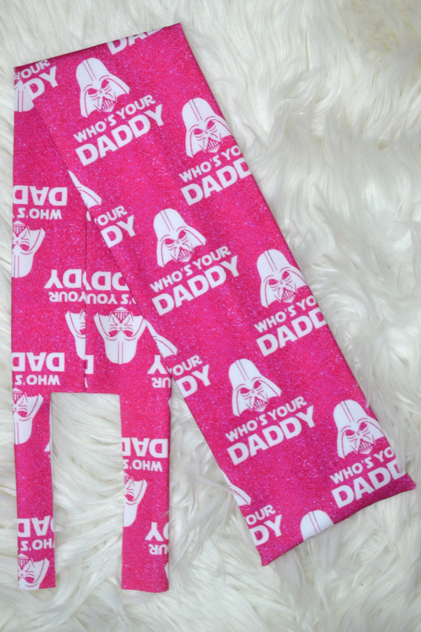 Pink Who's Your Daddy Tail Bag Faux Glitter