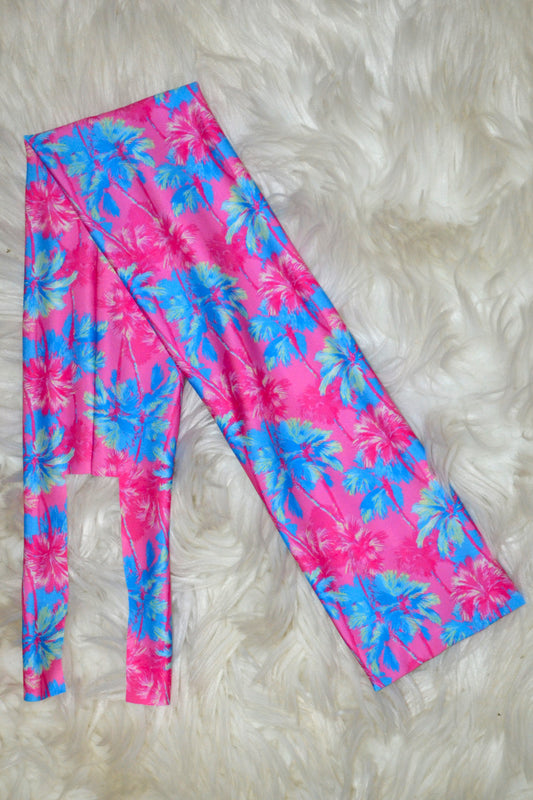 Pink Palm Trees Tail Bag