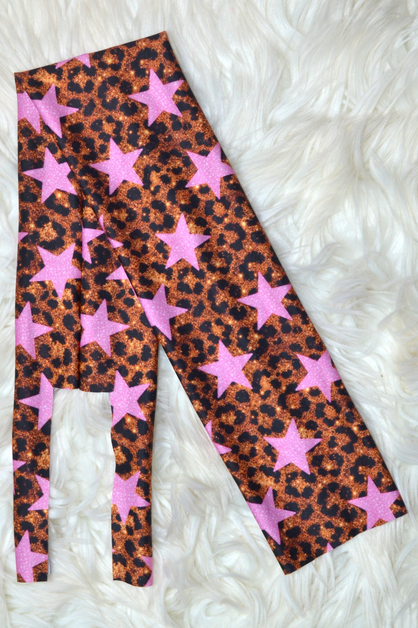 Glitter Cheetah and Pink Stars Tail Bag
