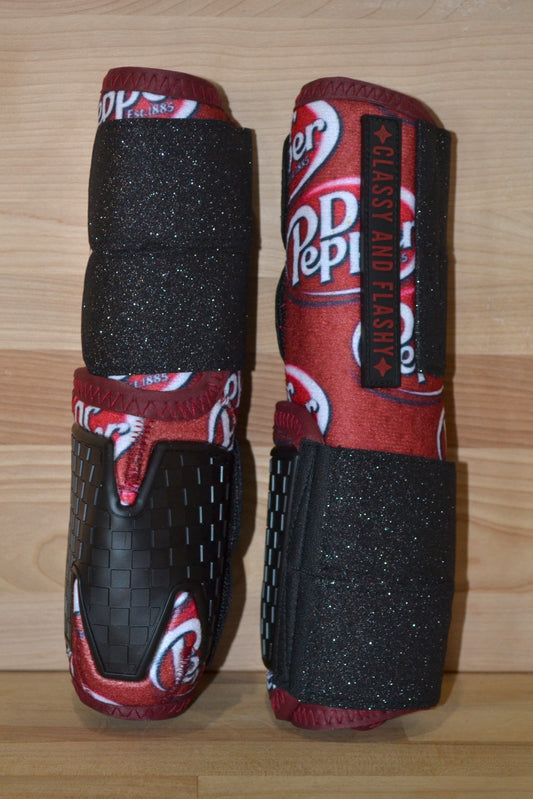 Classic Doctor with Black Sparkle Straps Sport Boots