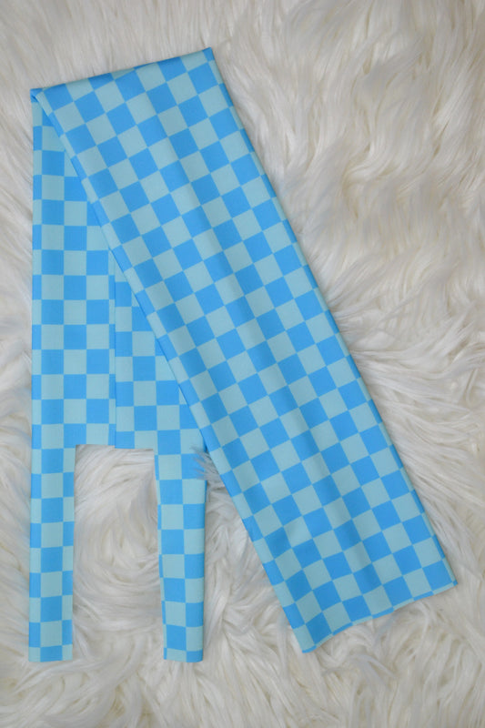 Blue Checkered Tail Bag