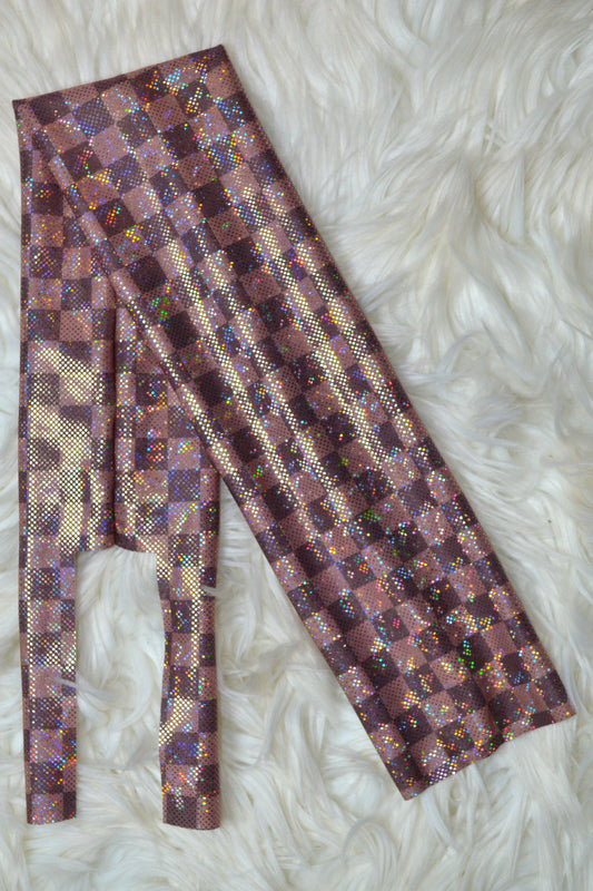 Brown Checker Tail Bag Holographic