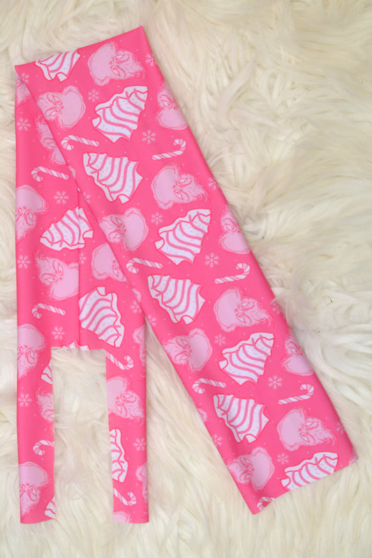 Pink Xmas Guy and Cakes on Pink Tail Bag