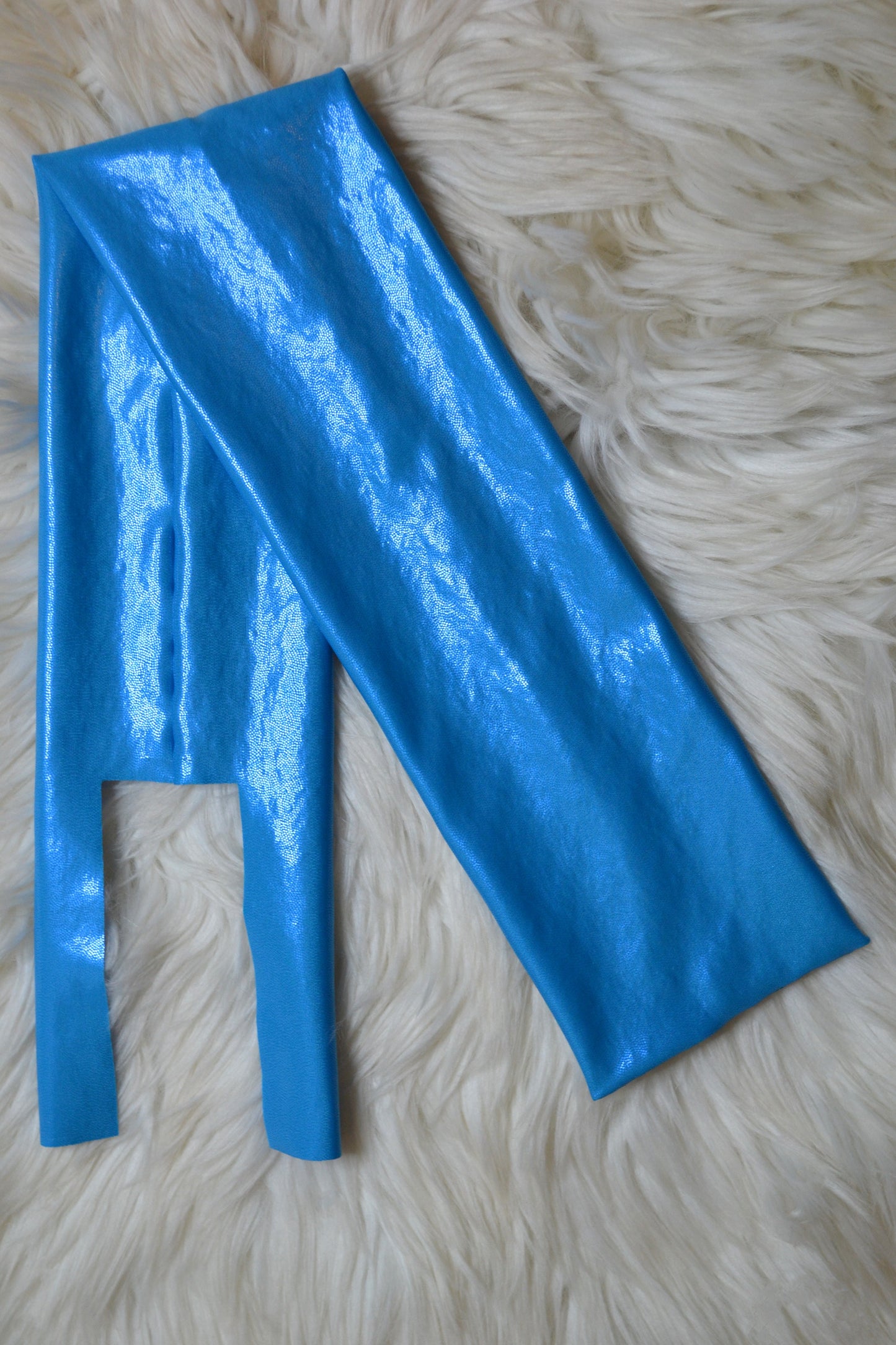 Neon Blue Tail Bag Sparkle Shimmer