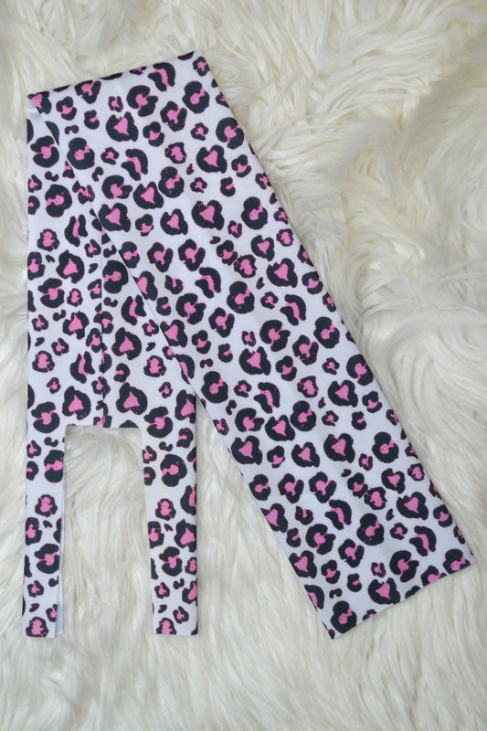 Pink and White Cheetah Tail Bag