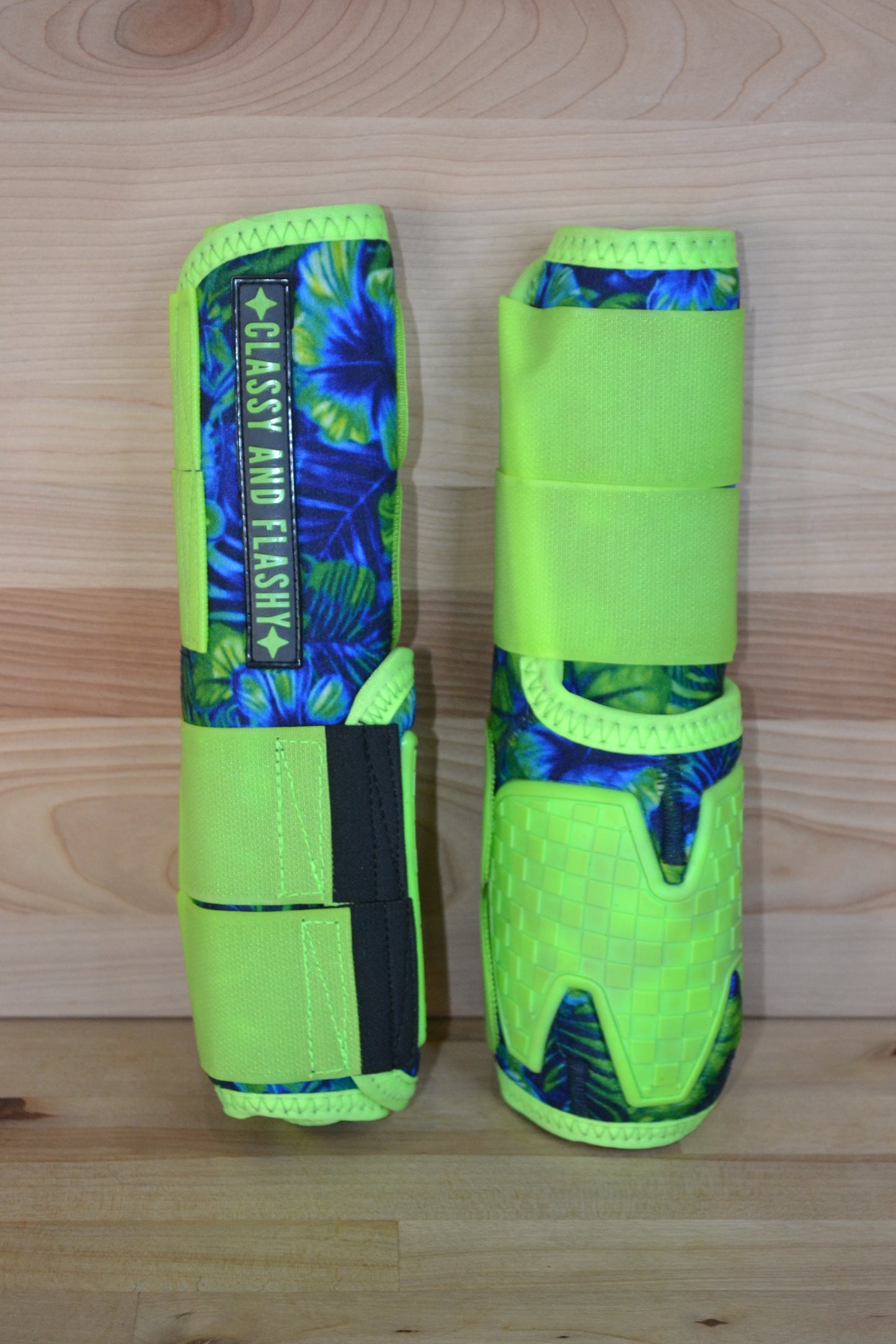 Blue Green Hawaiian Splint Boots
