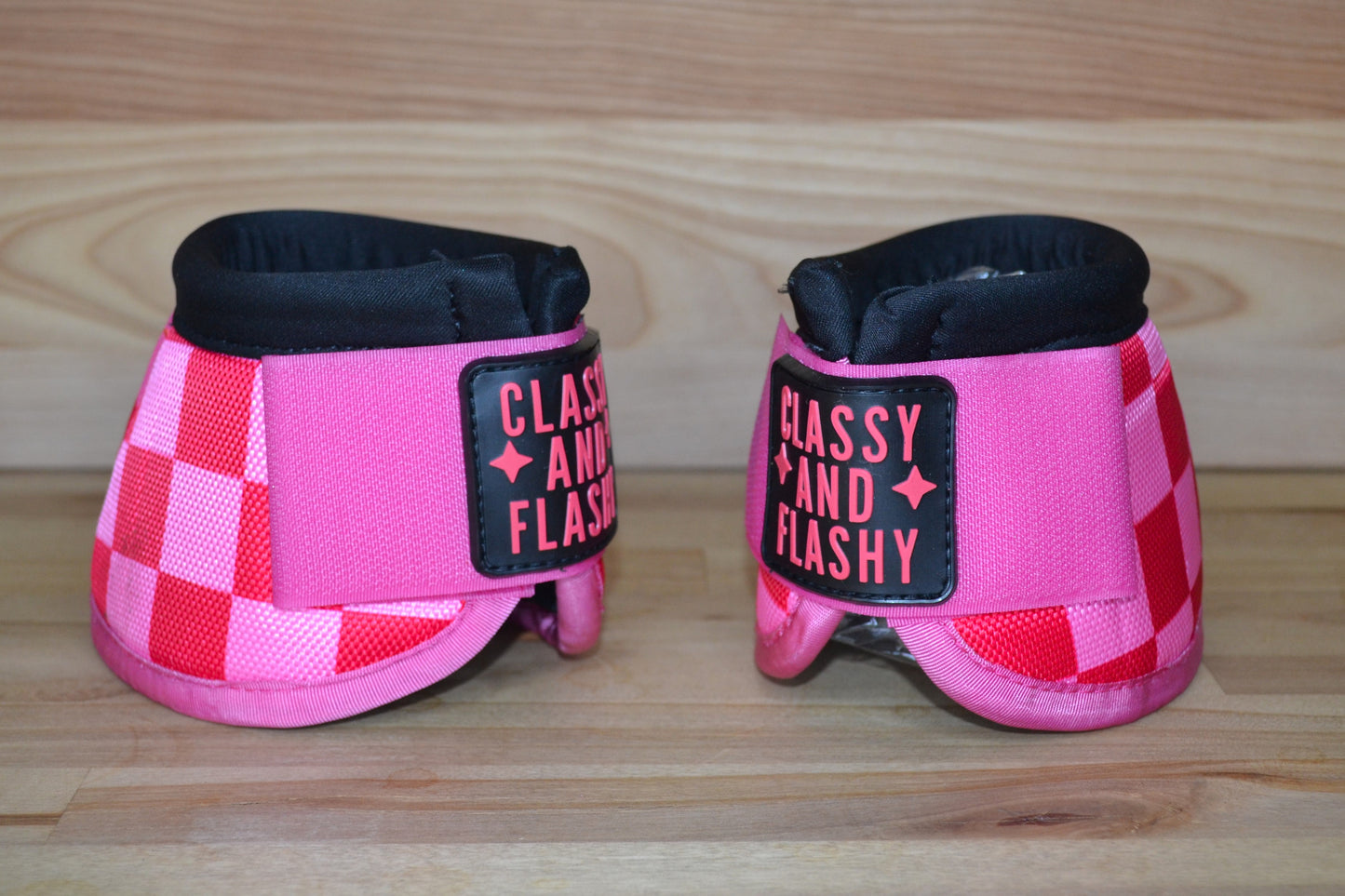 Pink Checker Bell Boots
