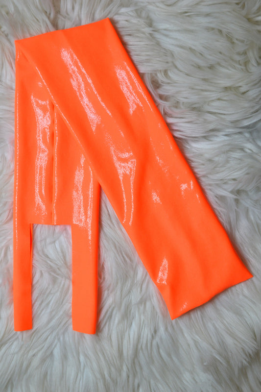 Neon Orange Tail Bag Sparkle Shimmer