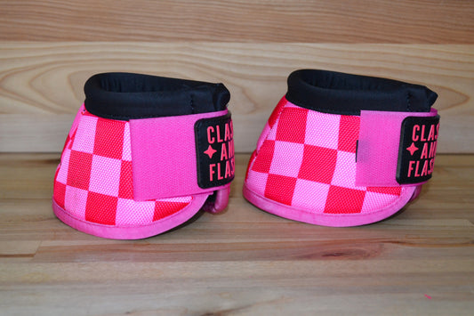 Pink Checker Bell Boots