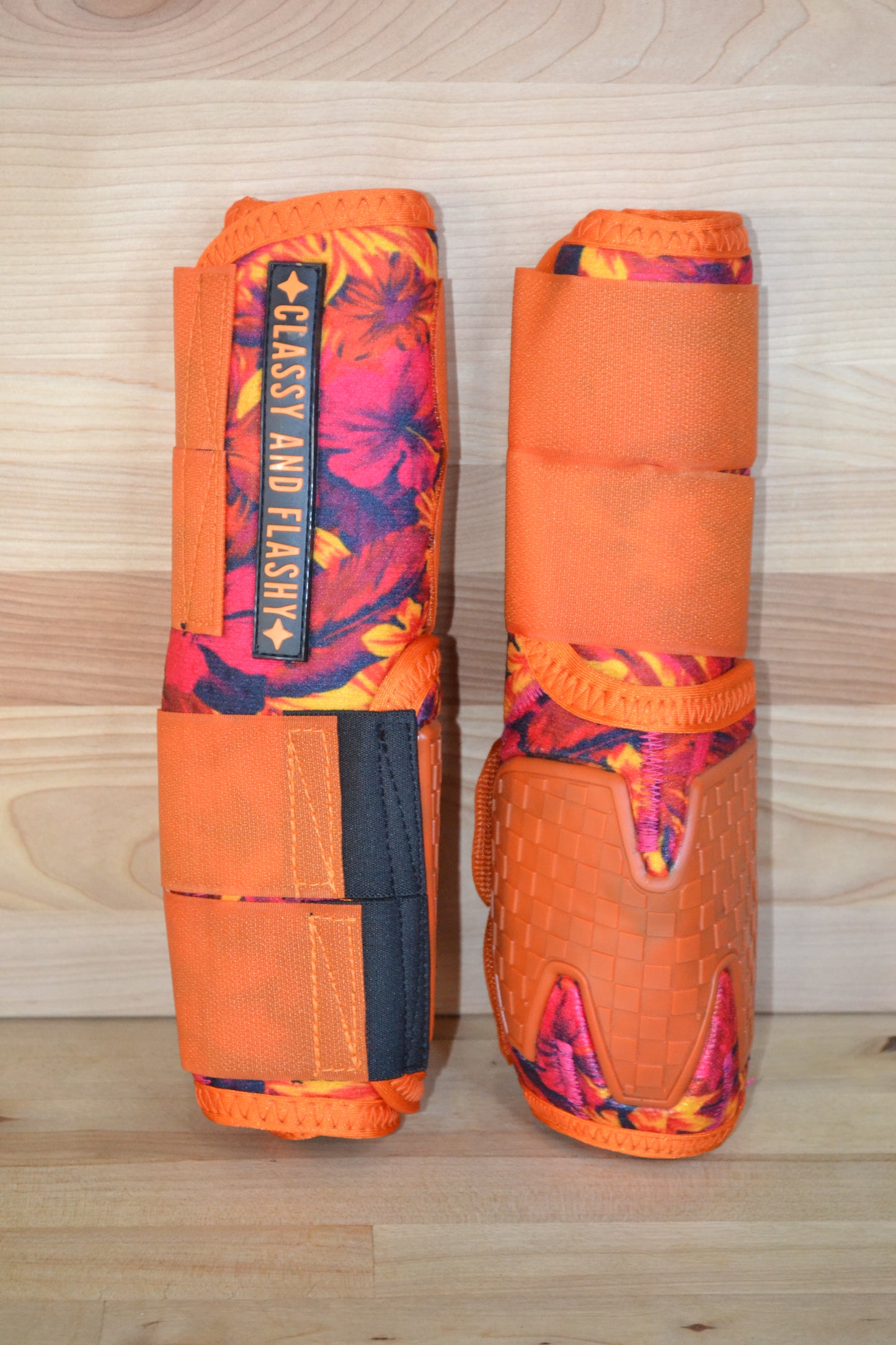 Pink Orange Hawaiian Splint Boots