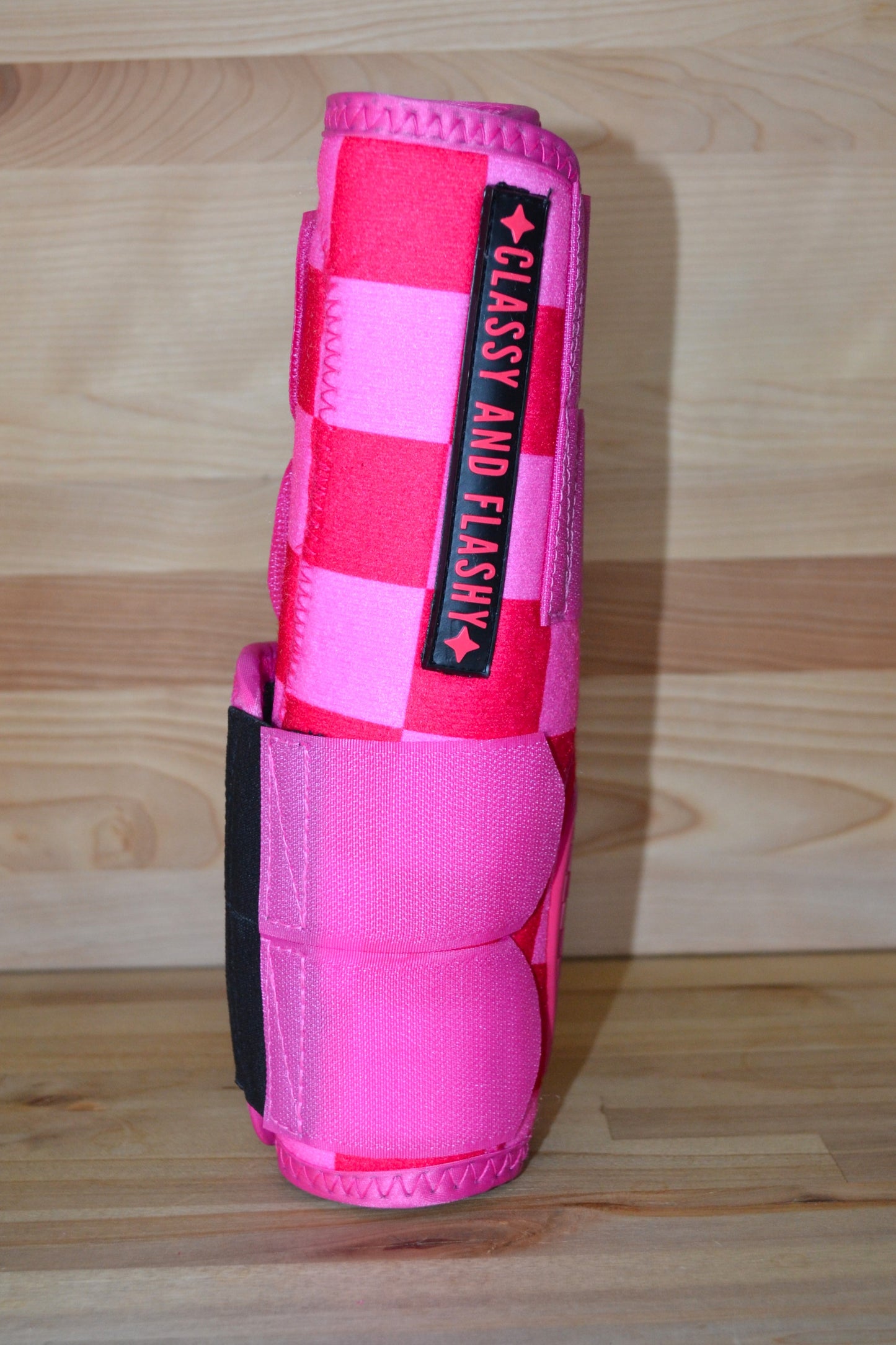 Pink Checker Splint Boots
