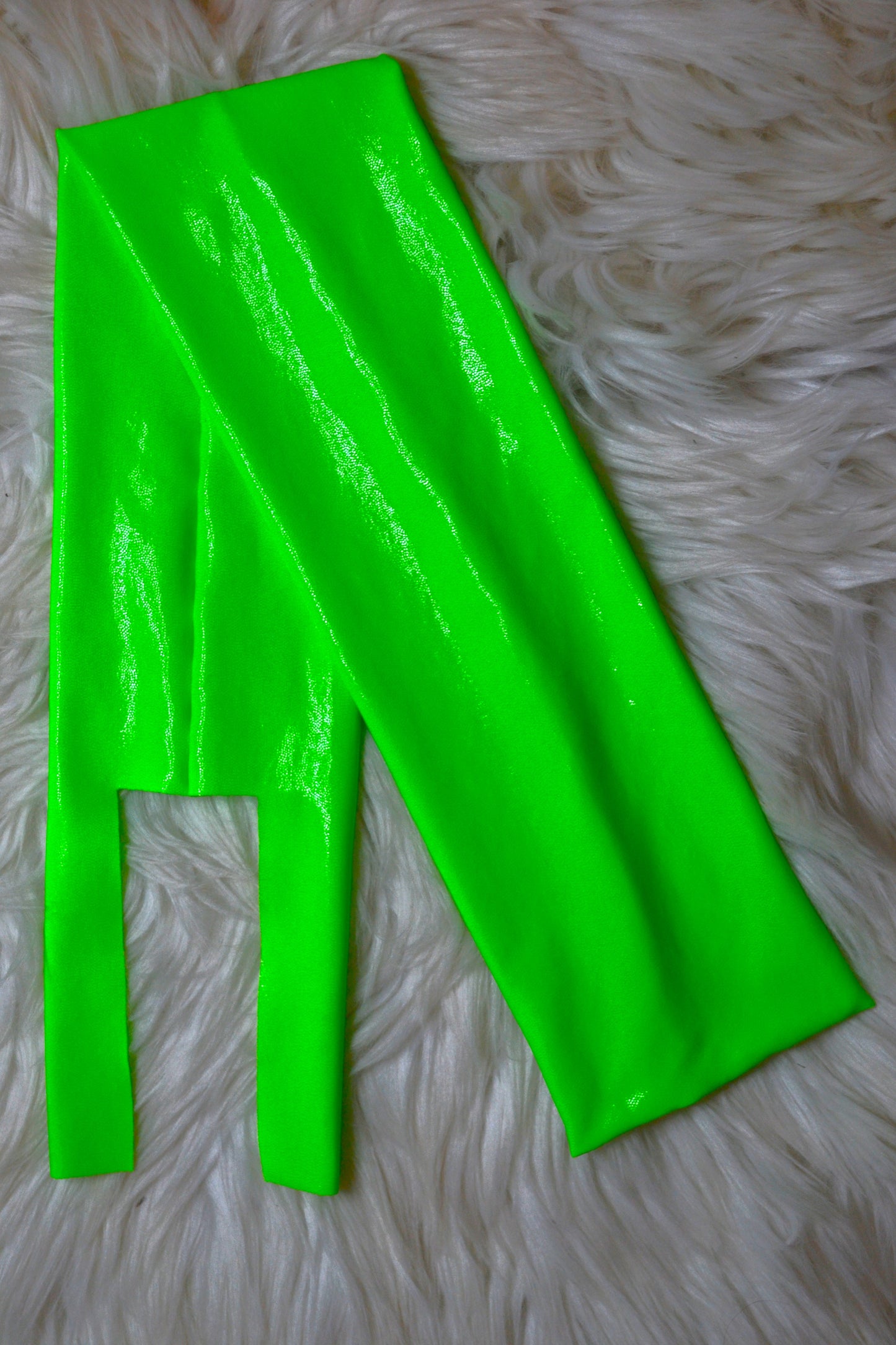 Neon Green Tail Bag Sparkle Shimmer