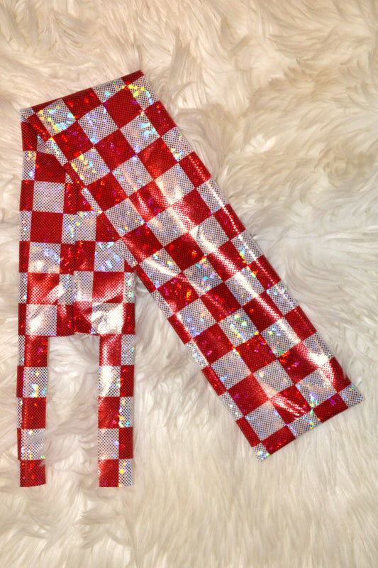 Red White Checker Tail Bag Holographic