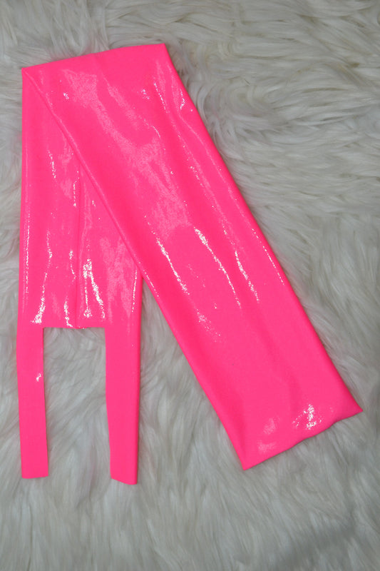 Neon Pink Tail Bag Sparkle Shimmer