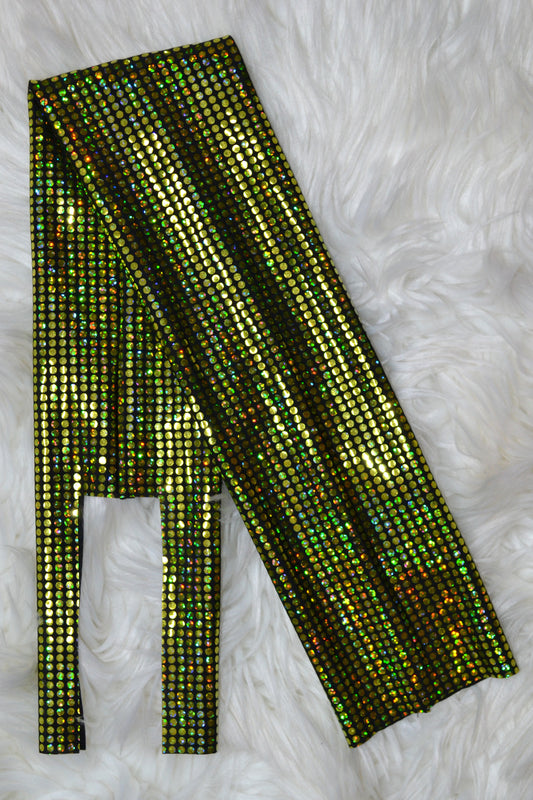 Lime Green Holographic Dots Tail Bag