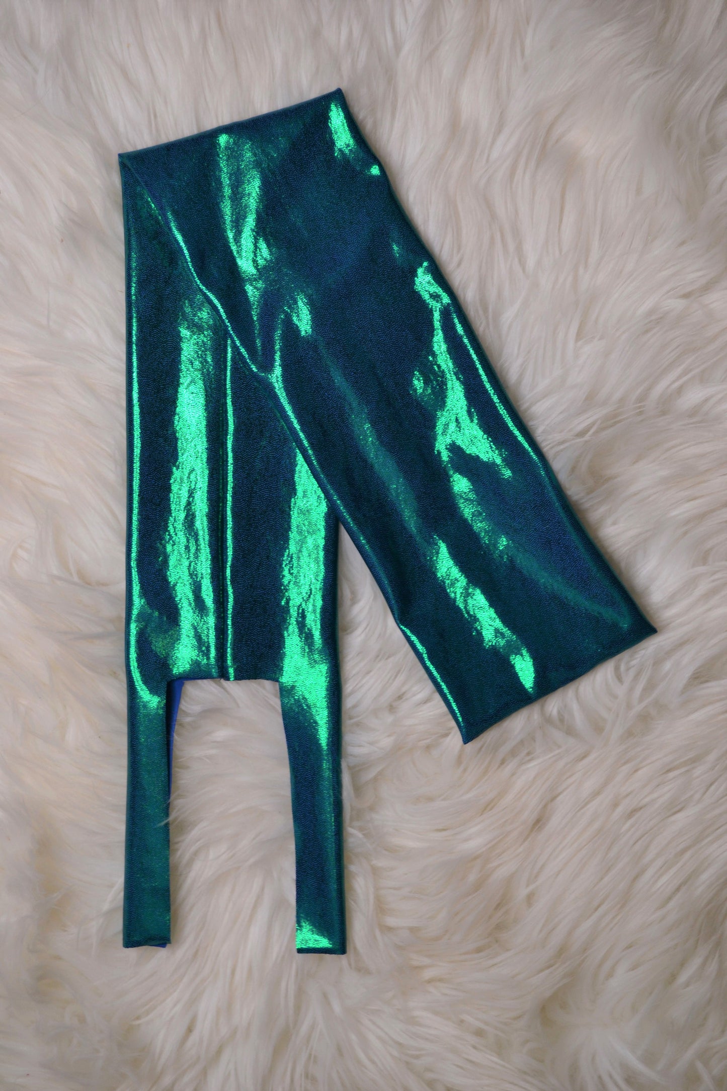 Green Teal Tail Bag Sparkle Shimmer