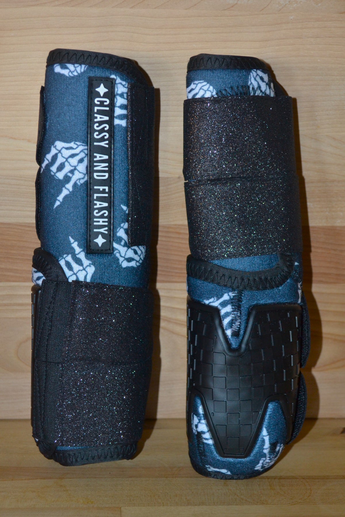 Rock N Roll with Black Sparkle Straps Sport Boots