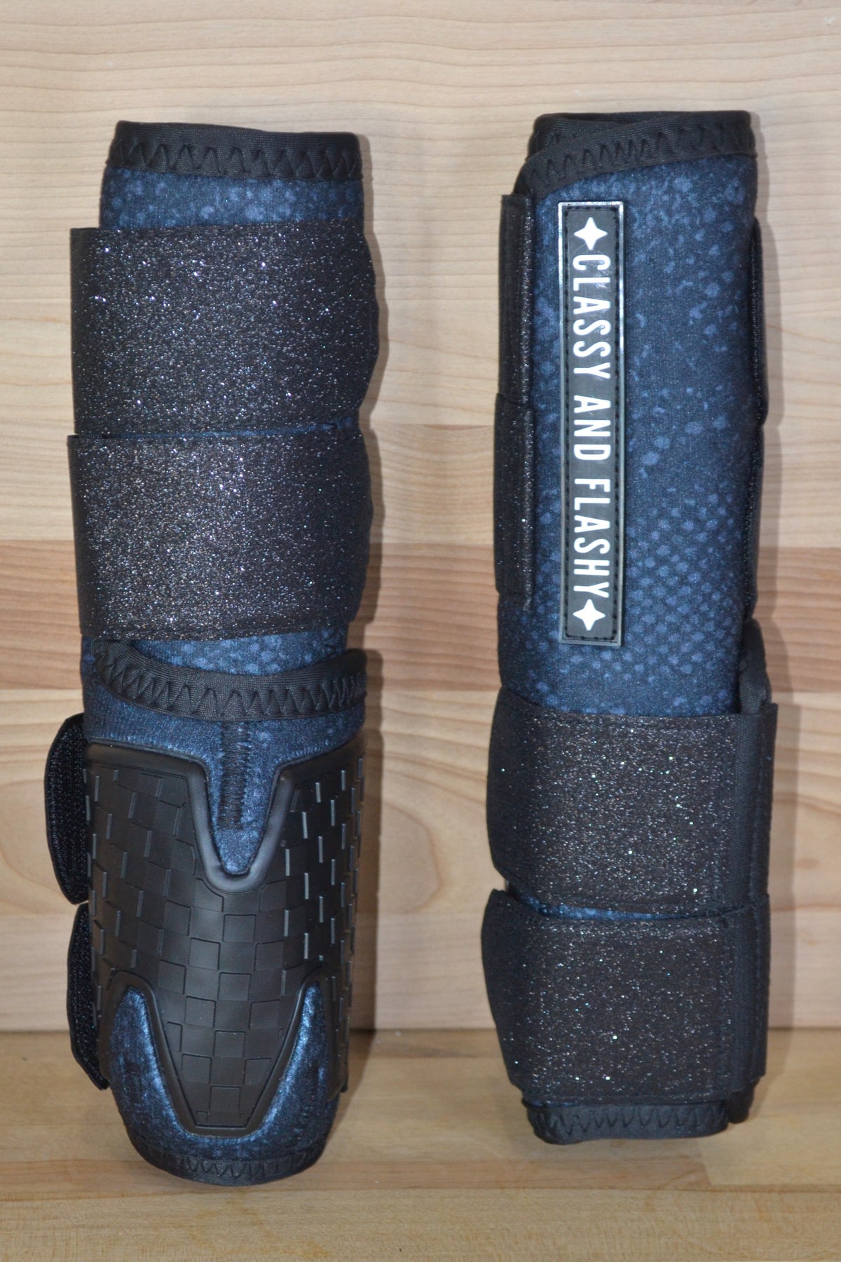 Black Snake with Black Sparkle Straps Sport Boots