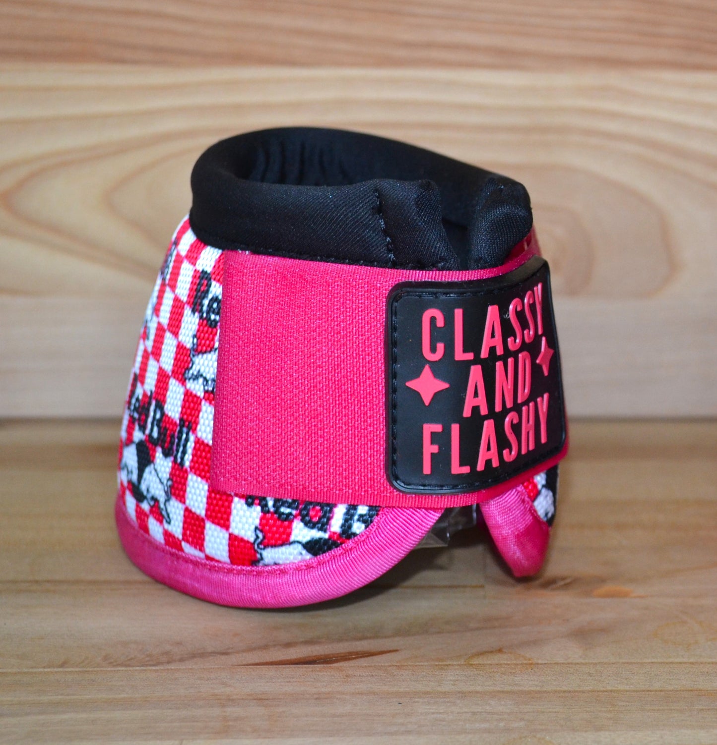 White Pink Checker Energy Bell Boots