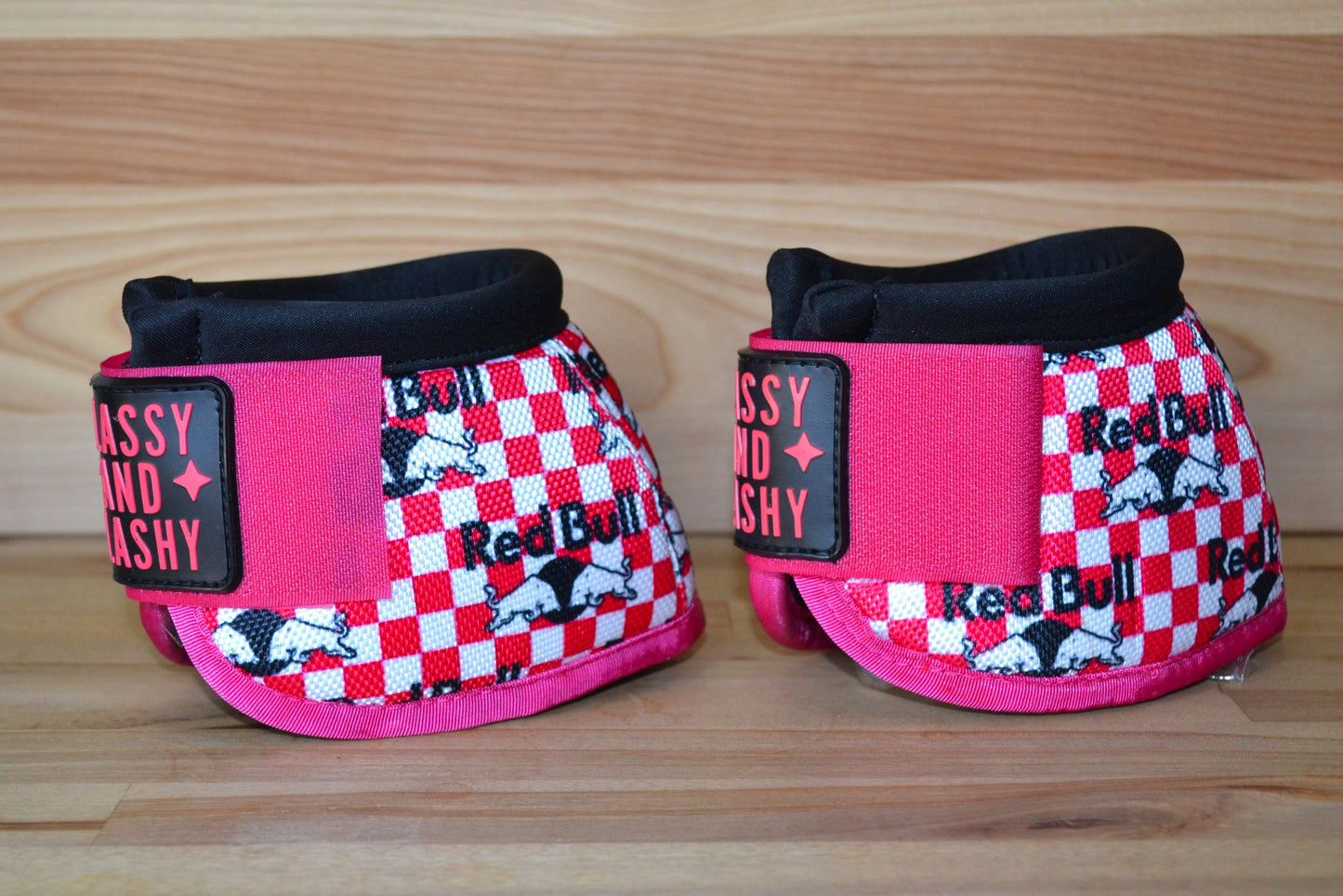 White Pink Checker Energy Bell Boots