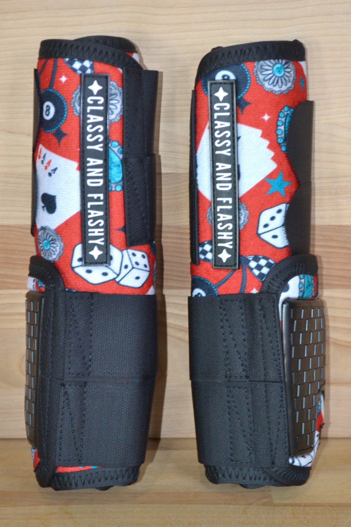 8 Ball Cherry and Playing Cards Sport Boots