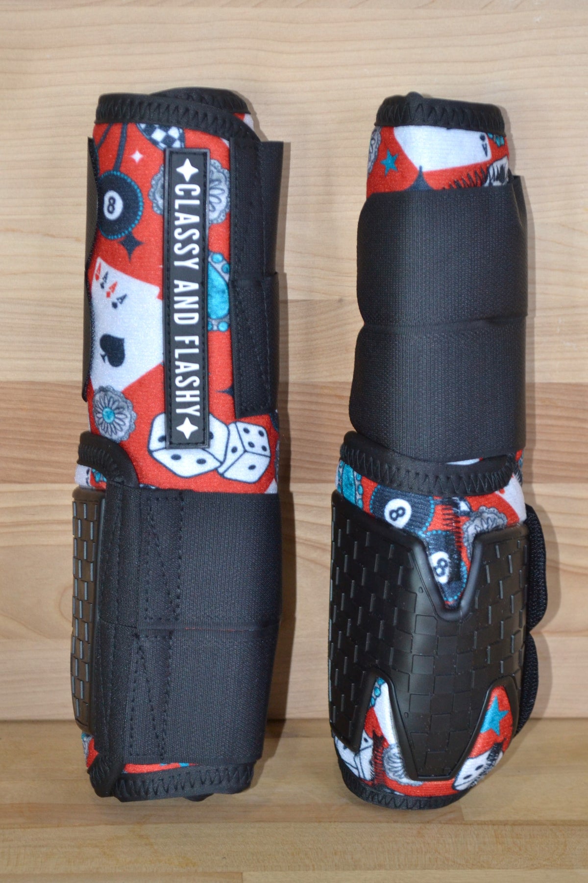 8 Ball Cherry and Playing Cards Sport Boots