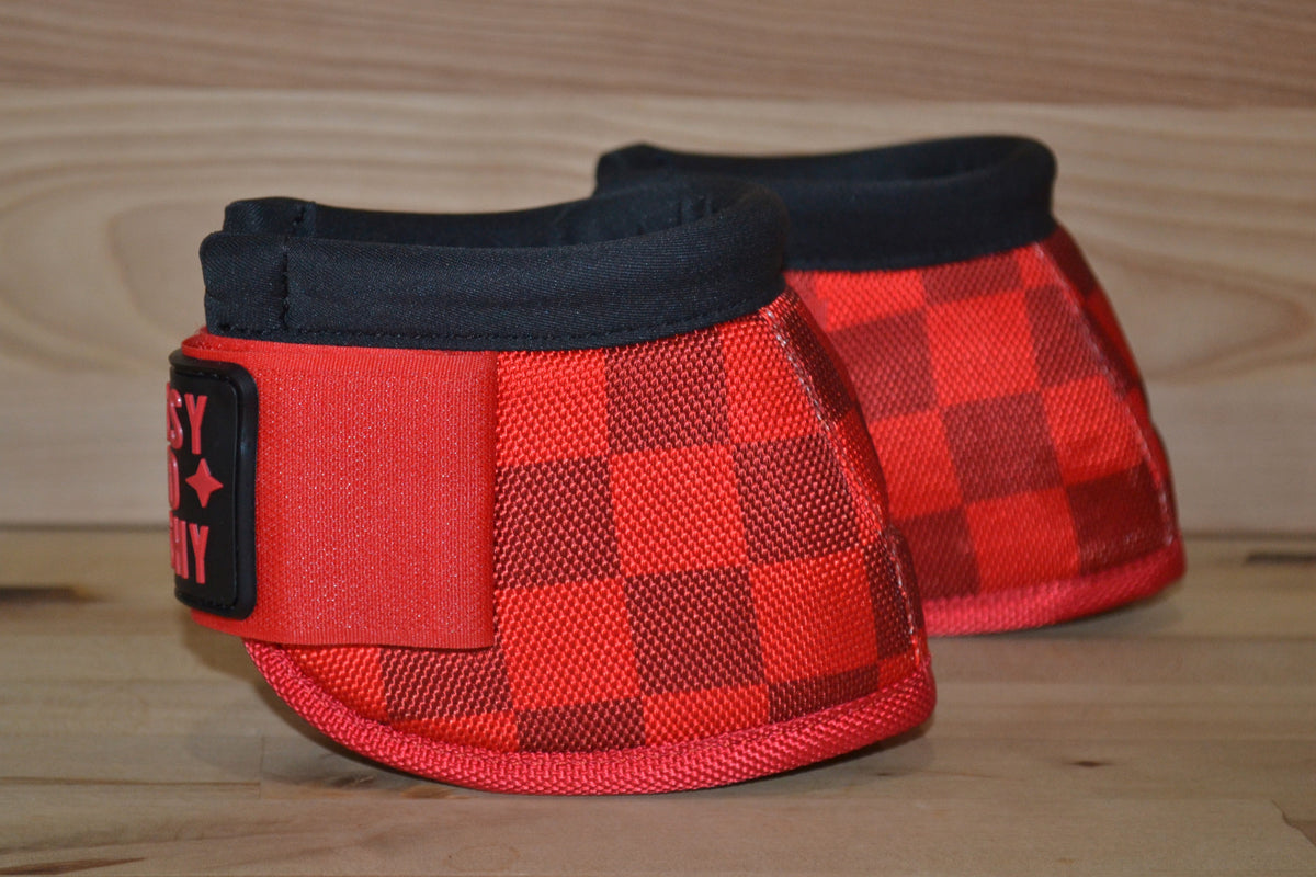 Red Checker Bell Boots