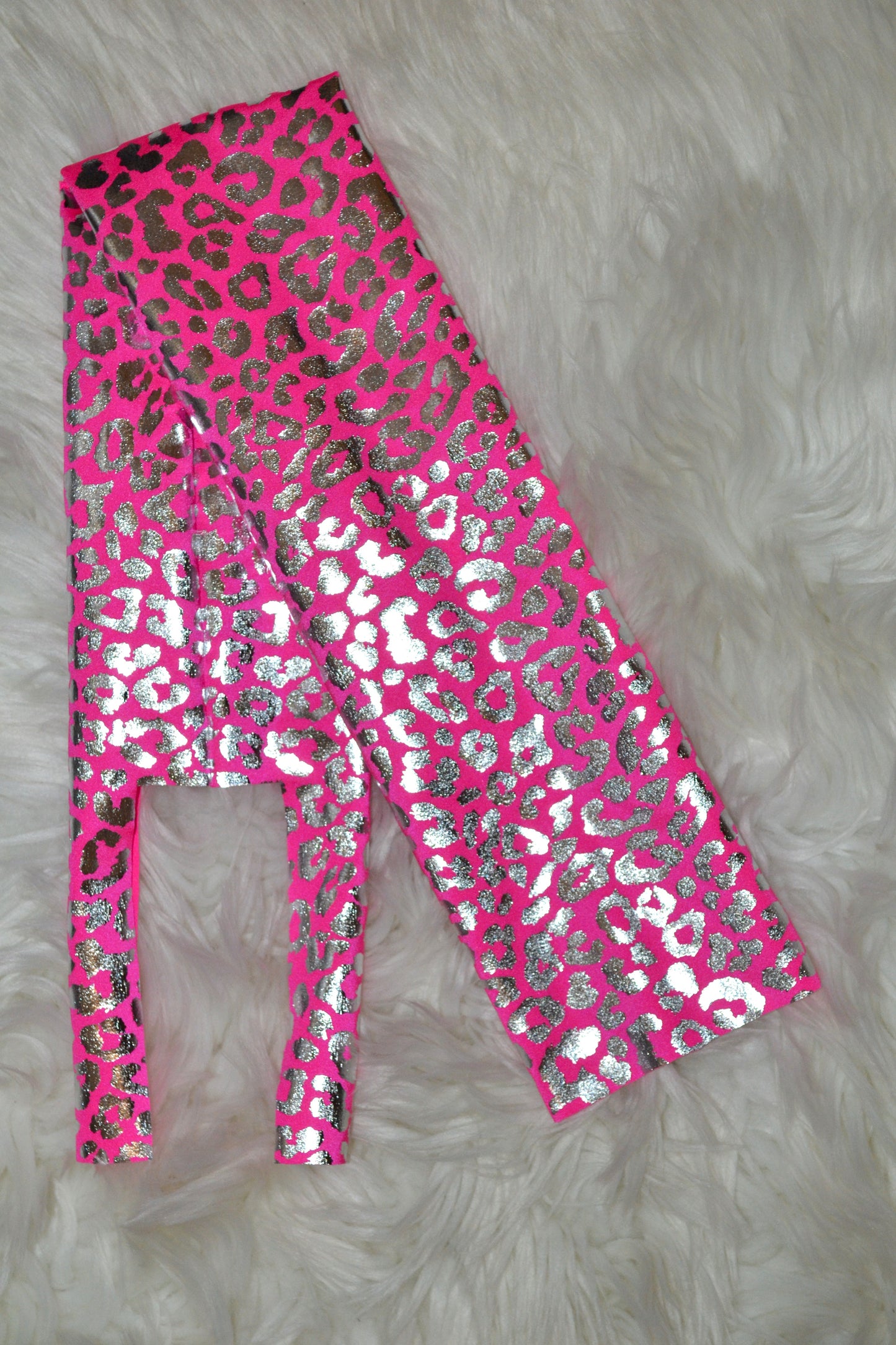 Hot Pink Silver Cheetah Tail Bag