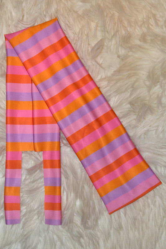 Pink Orange Stripe Tail Bag
