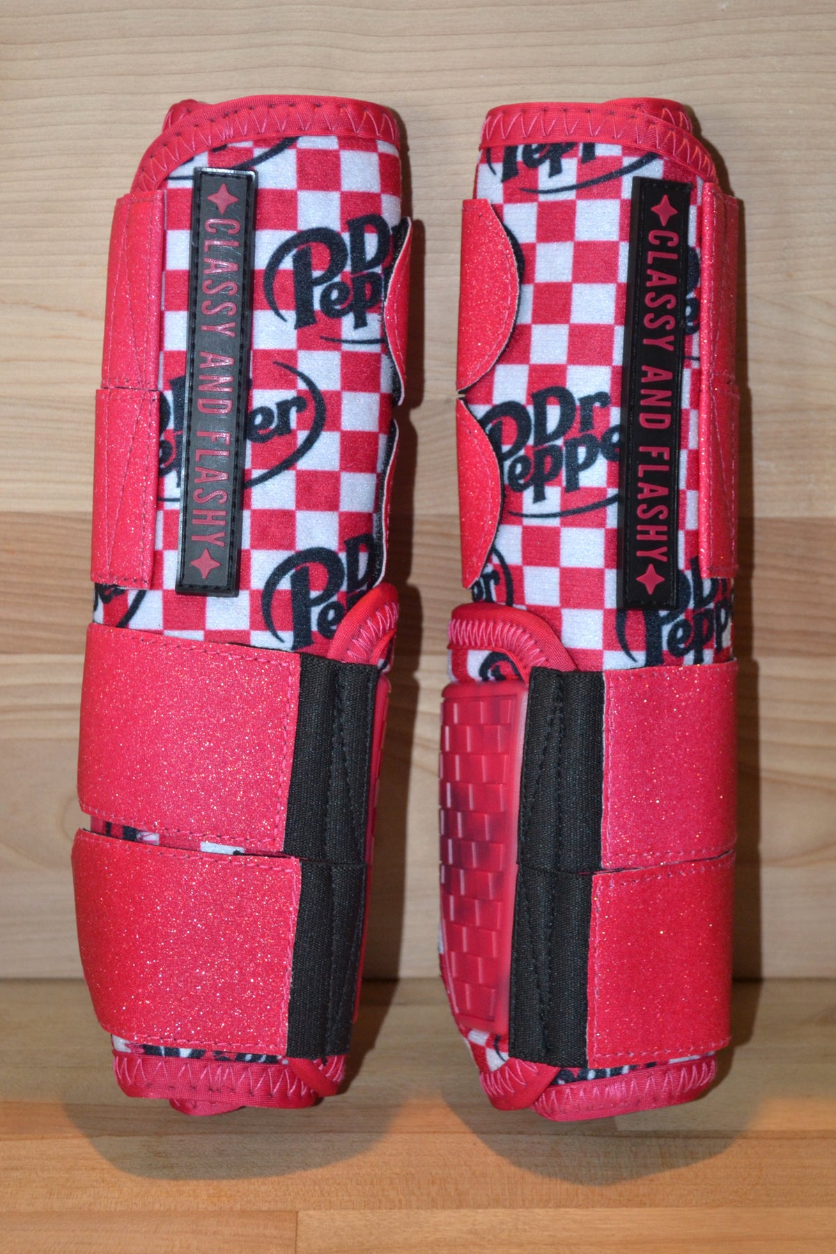 Pink Check Doctor with Pink Sparkle Straps Sport Boots