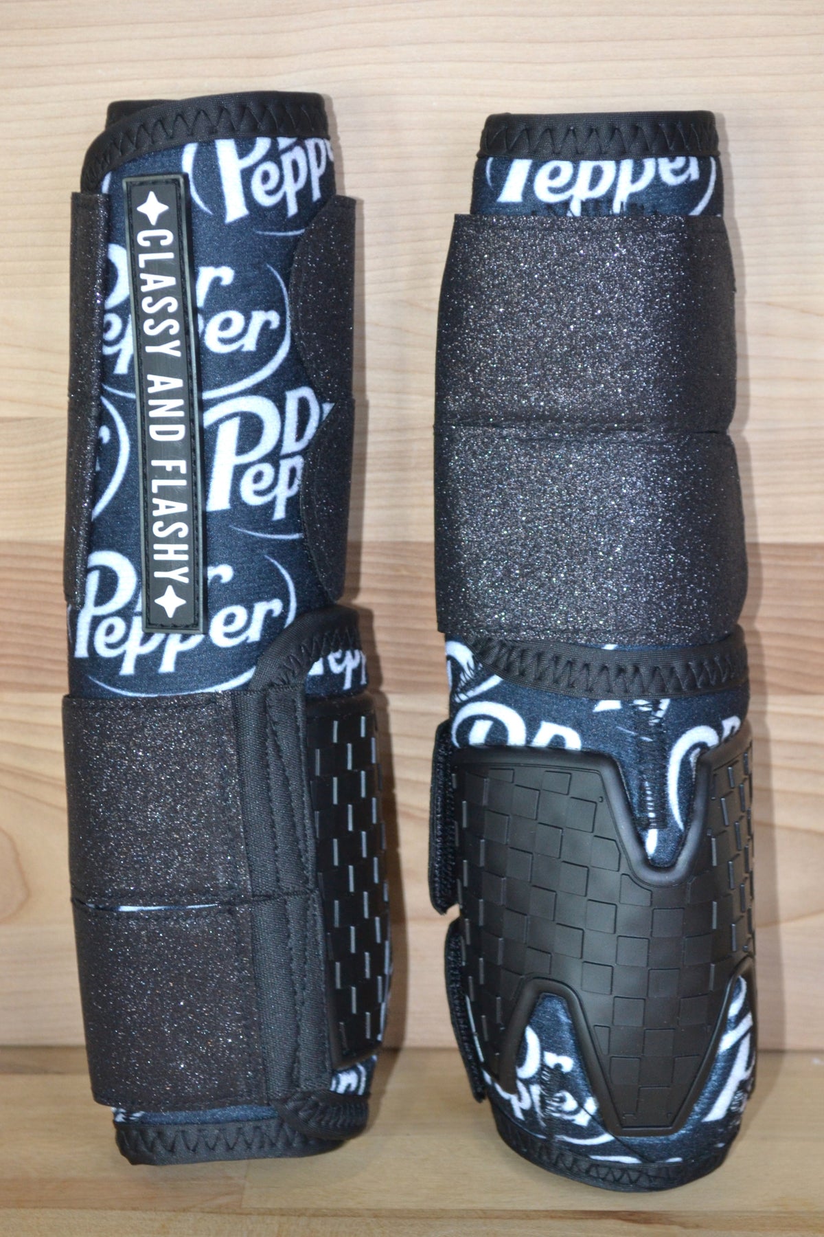 Classic Doctor with Black Sparkle Straps Sport Boots