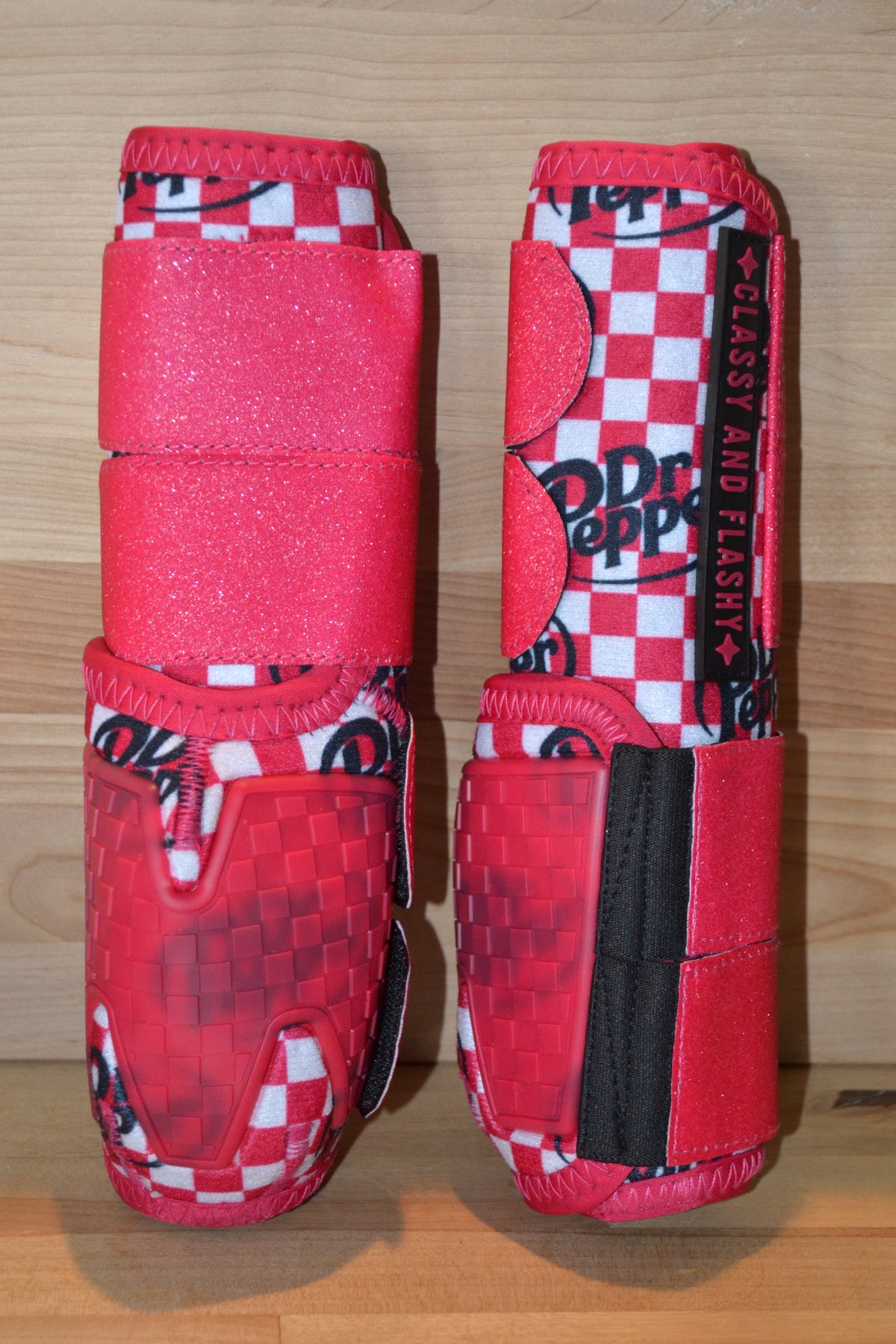 Pink Check Doctor with Pink Sparkle Straps Sport Boots