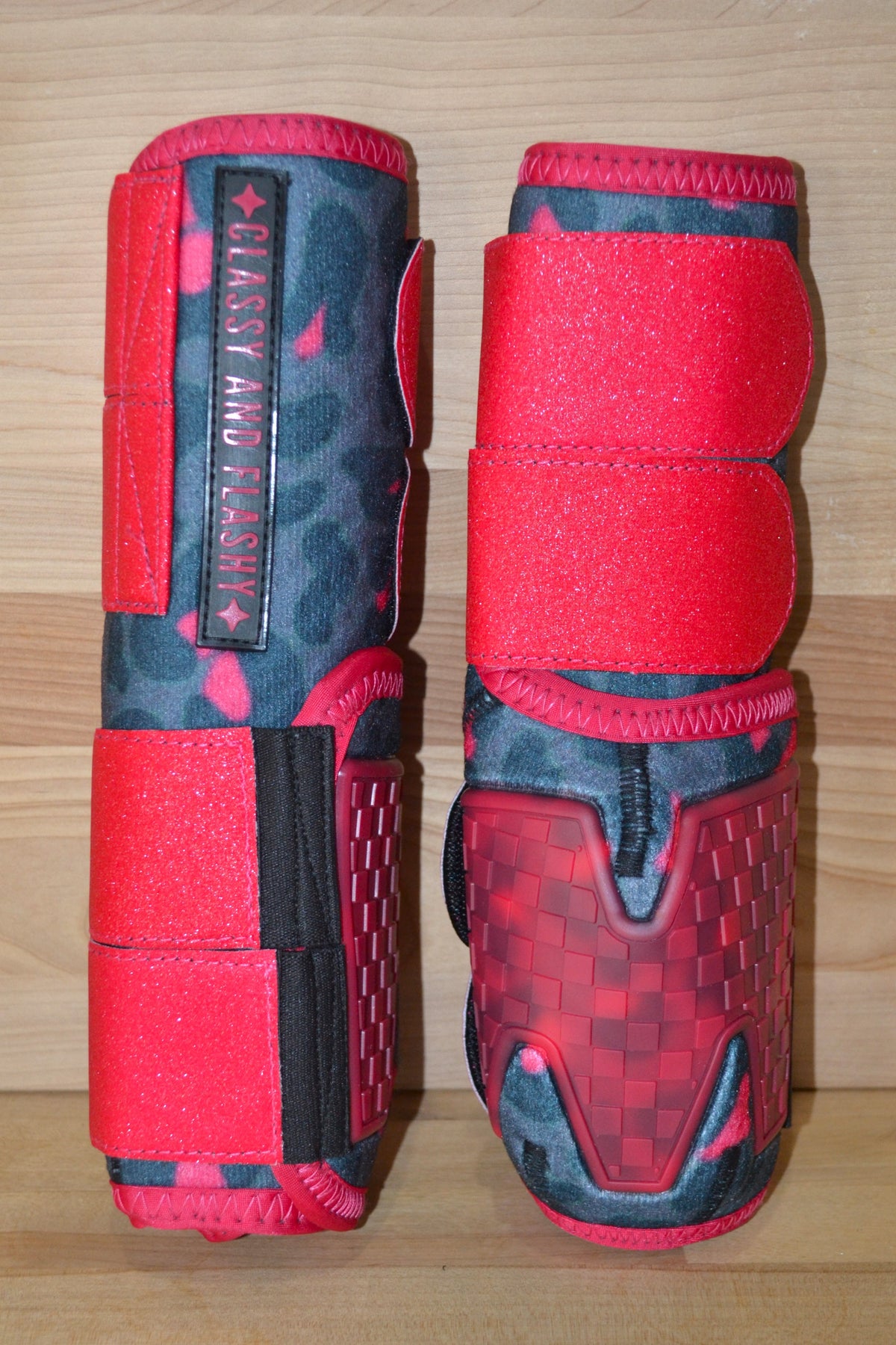 Pink and Black Cheetah with Pink Sparkle Straps Sport Boots