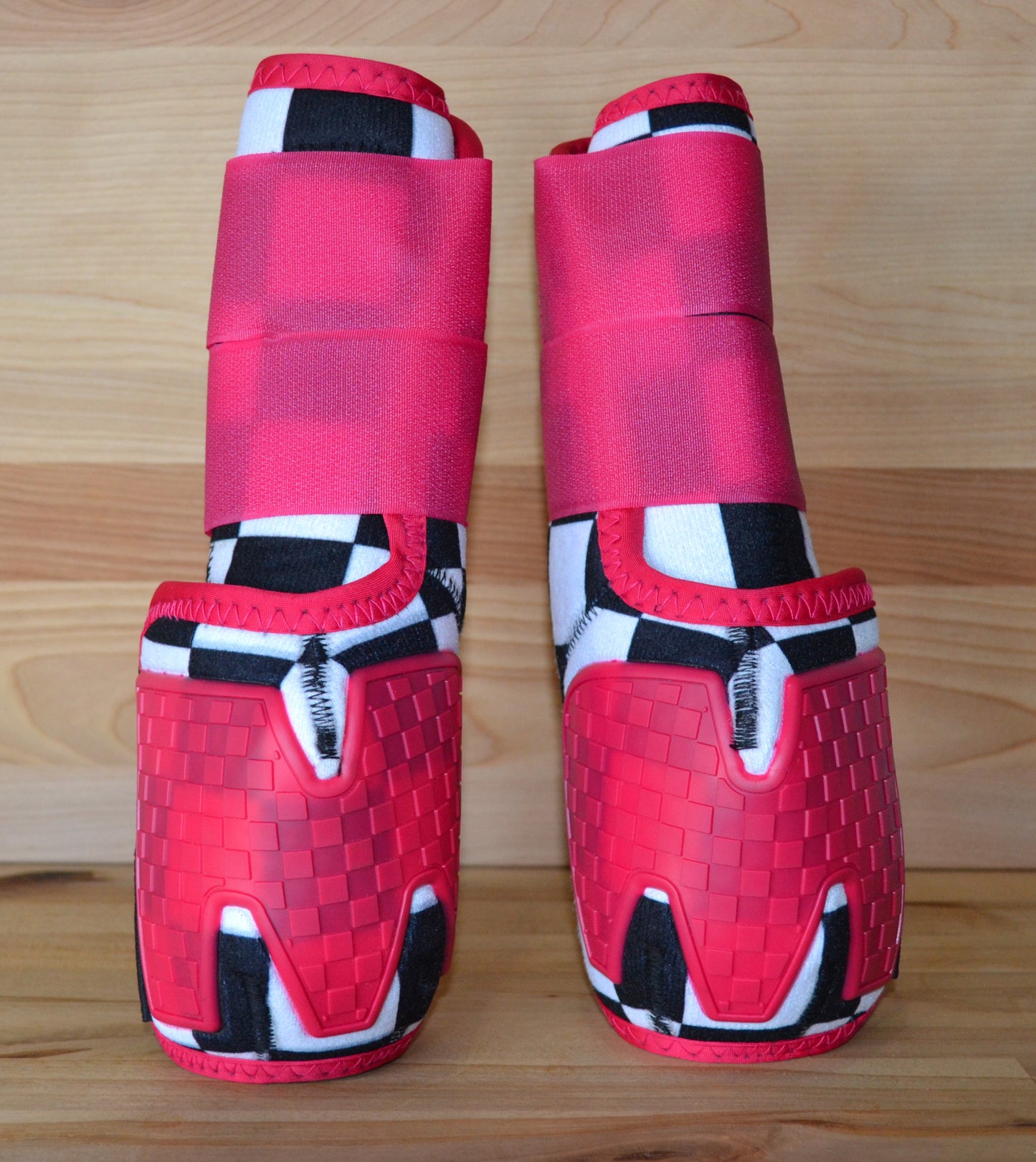 Checker with Pink Splint Boots