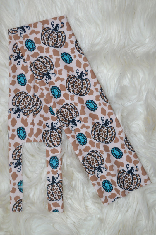 Cheetah Pumpkins and Turquoise Tail Bag