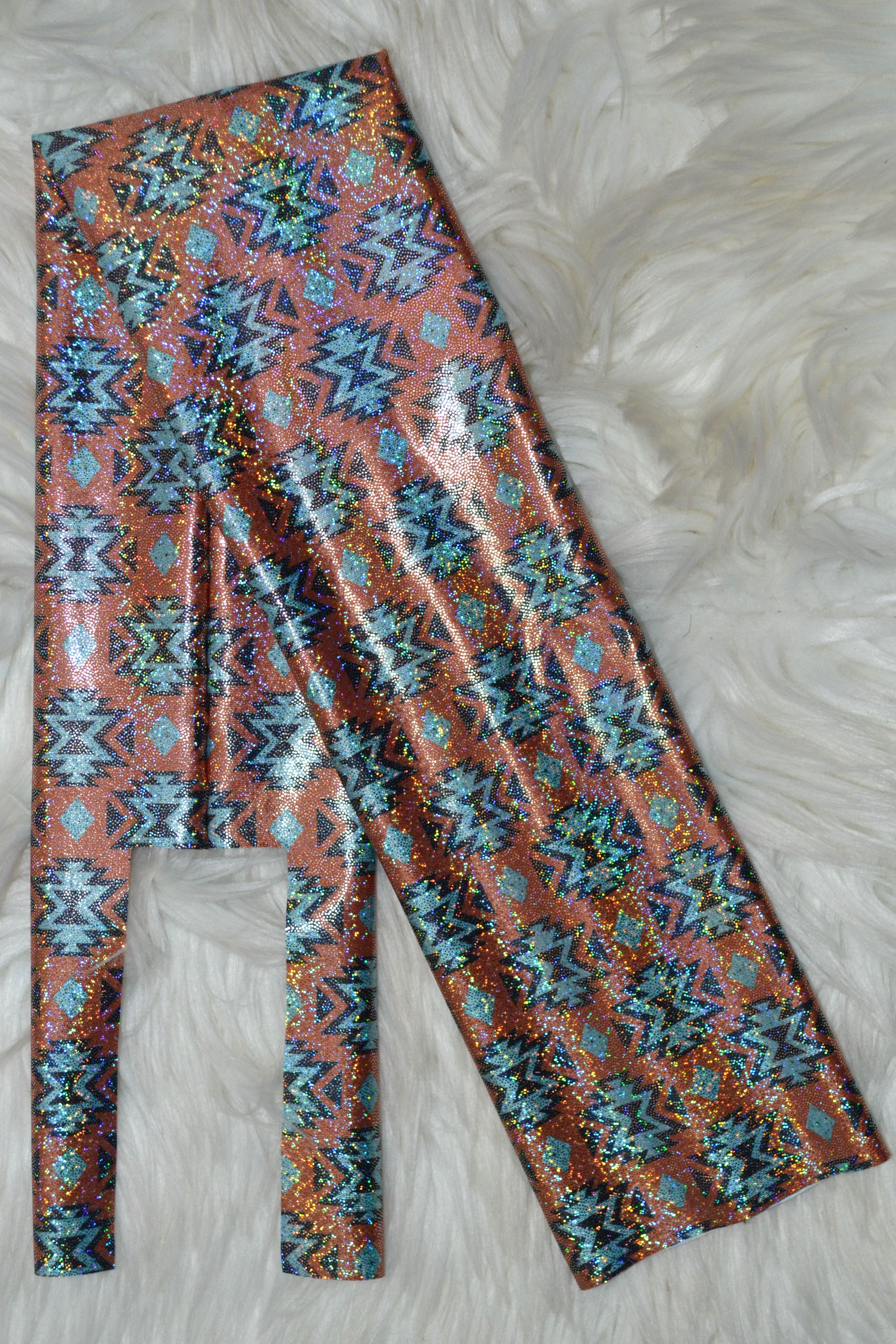Rust Aztec Tail Bag Holographic – Classy and Flashy Tail Bags