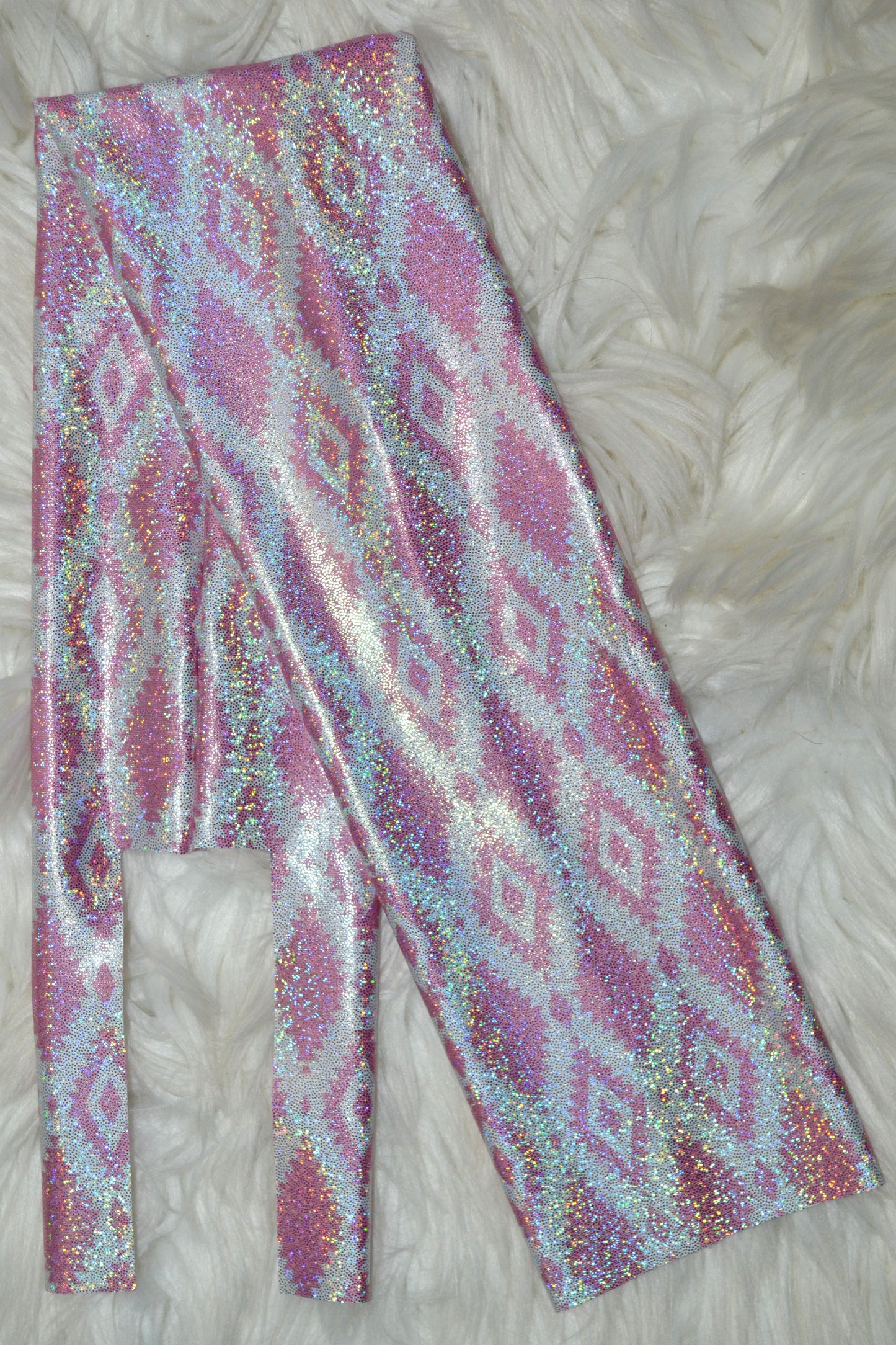 Light Pink Aztec Tail Bag Holographic