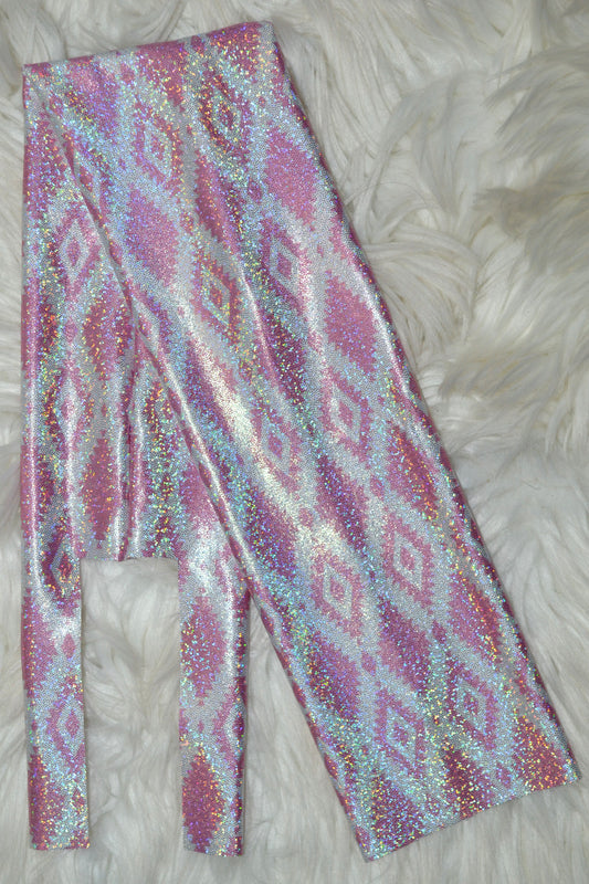 Light Pink Aztec Tail Bag Holographic