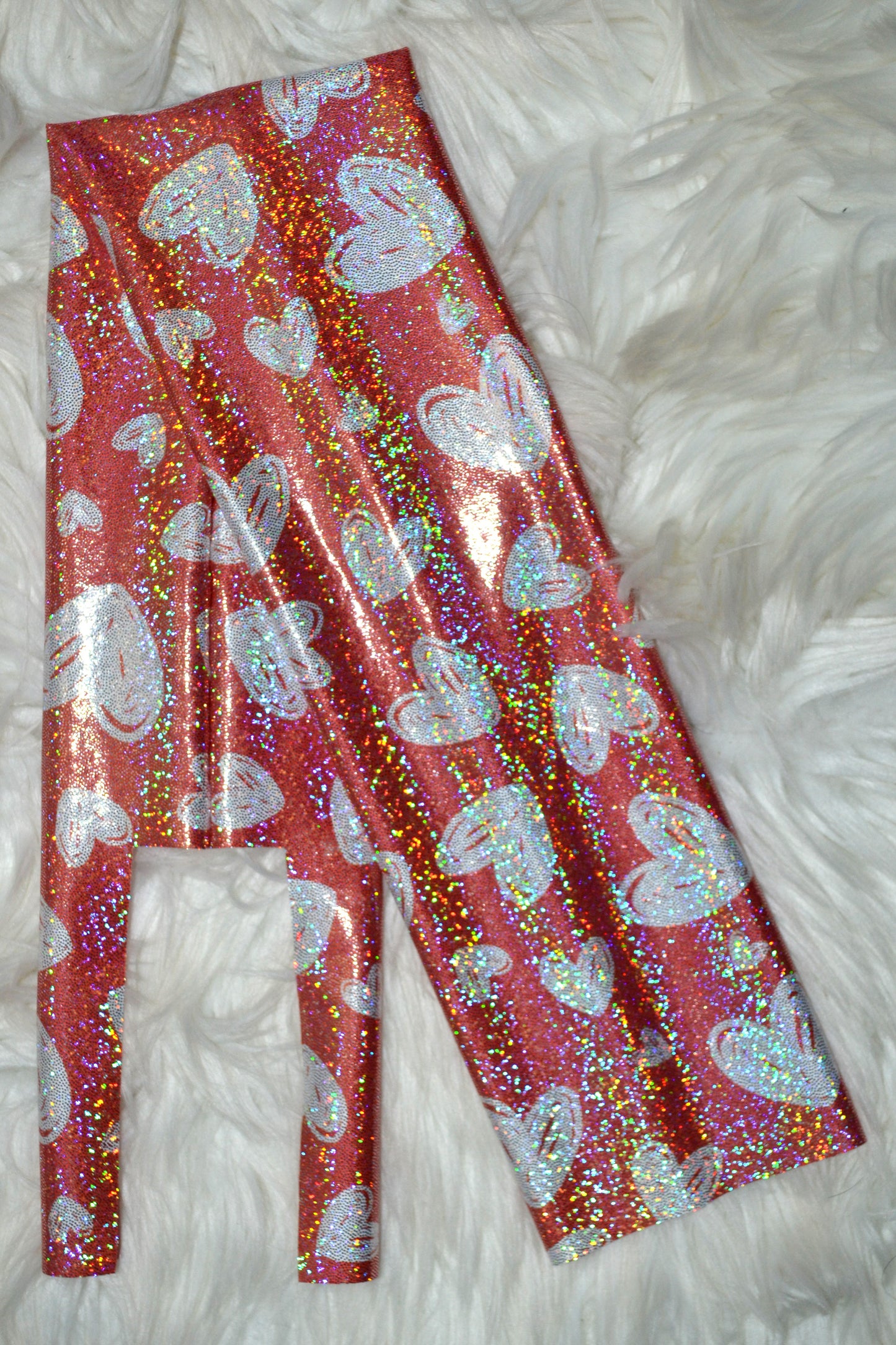 Red Hearts Tail Bag Holographic