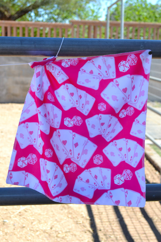 Pink Playing Card Breakaway Flag