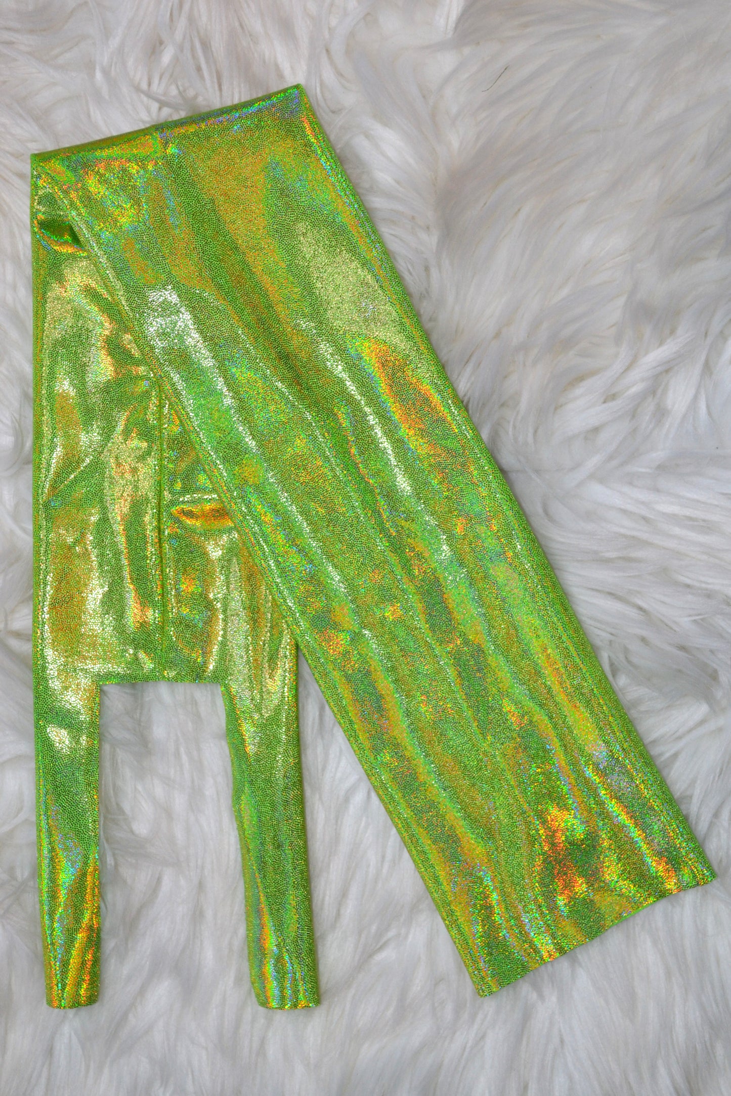 Lime Green Tail Bag Holographic