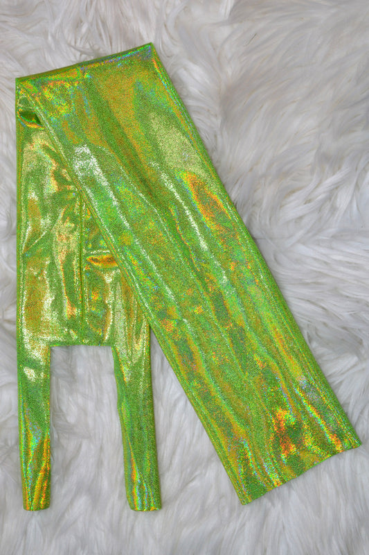 Lime Green Tail Bag Holographic