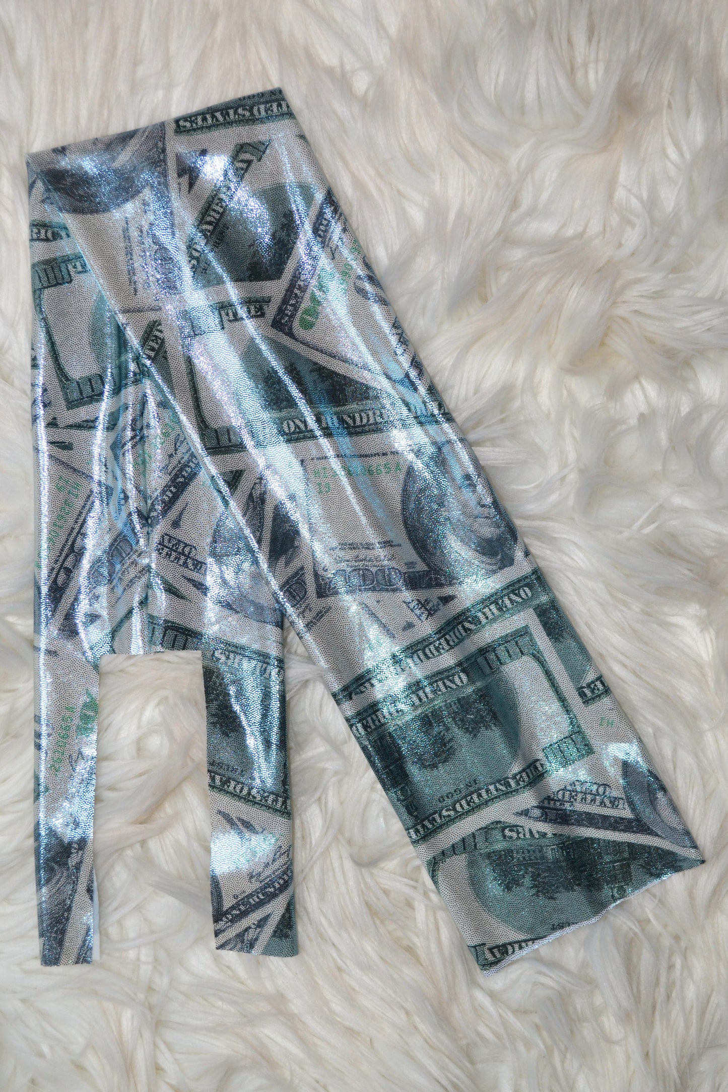 Baby Blue SIlver Money Tail Bag Holographic