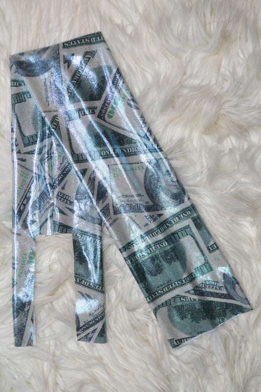 Baby Blue SIlver Money Tail Bag Holographic