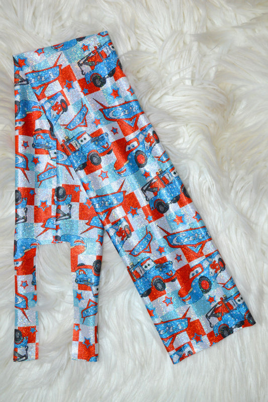 Red White and Blue Highway Tail Bag Holographic